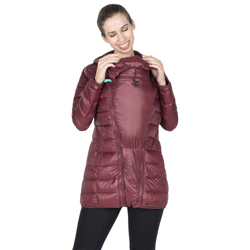 Manteau de maternité en duvet Ashley de Modern Eternity - Grand - Bourgogne
