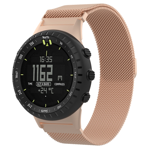STRAPSCO  Milanese Mesh Metal Stainless Steel Watch Band Strap Compatible With Suunto Core - Rose In Gold