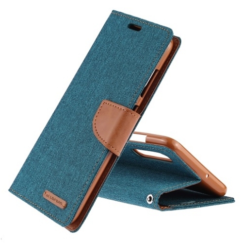 GOOSPERY  Samsung A70 Goosepry Canvas Diary Case In Green
