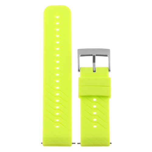 STRAPSCO  Silicone Rubber Watch Band Strap Compatible With Suunto Spartan Sport Wrist Hr Baro - (Silver Buckle) In Green