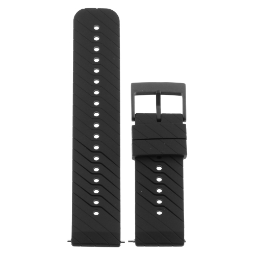 STRAPSCO  Silicone Rubber Watch Band Strap Compatible With Suunto Spartan Sport Wrist Hr Baro - ( Buckle) In Black