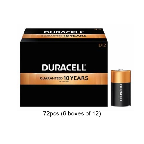 72-pack D Duracell CopperTop Alkaline Batteries