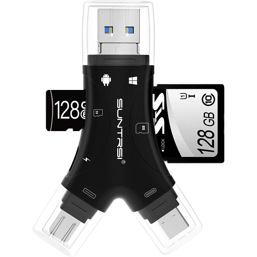 Micro SD Card Reader,Tf Card Reader iPad Android MacBook Computer,Memory Card Reader SD Adapter,USB C, Micro USB, USB