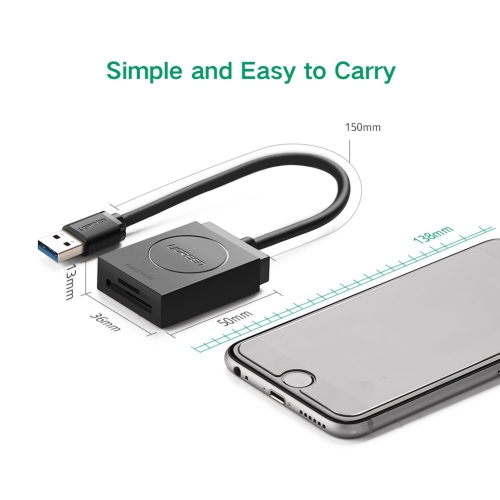 Adaptateur de lecteur de carte USB 3.0 Super Speed pour cartes microSD, SD, TF, SDXC, SDHCMMC, RS-MMC, MICRO SDXC, MICRO SDHC, UHS-I