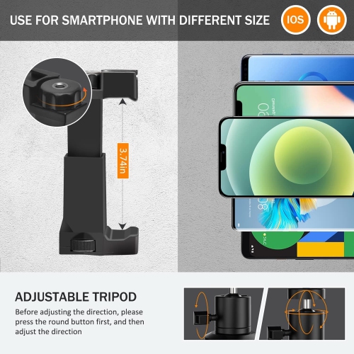 Ensemble vidéo pour téléphone intelligent Mini trépied Filmmaker avec support vidéo pour micro Canon iPhone X Samsung, Huawei, etc