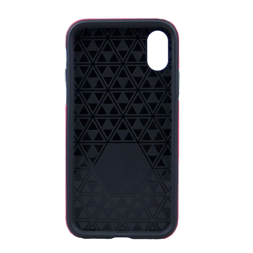 Triangle Designed Dual Layer Hybrid Case For Iphone XS Max, Pink