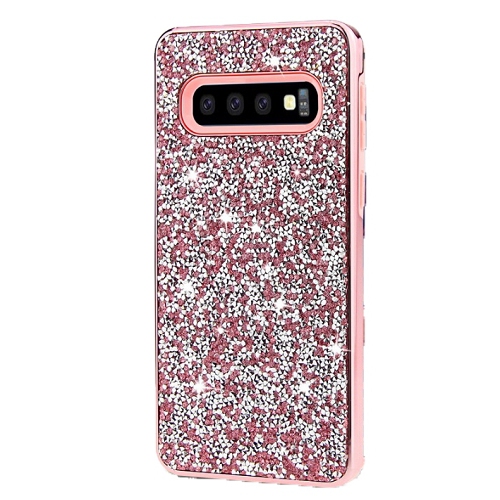 Coque hybride double couche brillante Iphone S10e, rose