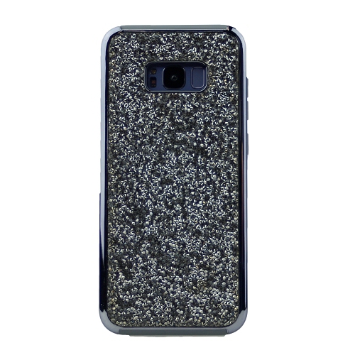 Coque hybride double couche brillante Iphone S8 Plus, noire