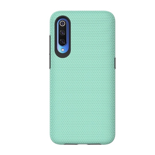 CC  Galaxy A50 Triangle Designed Dual Layer Hybrid Case In Teal
