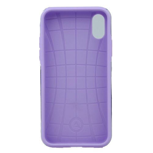 Iphone XS Max Shinny Dual Layer Hybrid Case, Purple