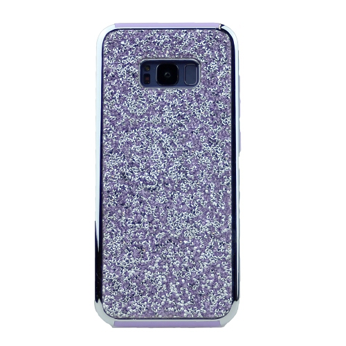 Coque hybride double couche brillante Iphone S8 Plus, violet