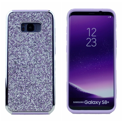 Coque hybride double couche brillante Iphone S8 Plus, violet