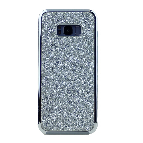Coque hybride double couche brillante Iphone S8 Plus, argent
