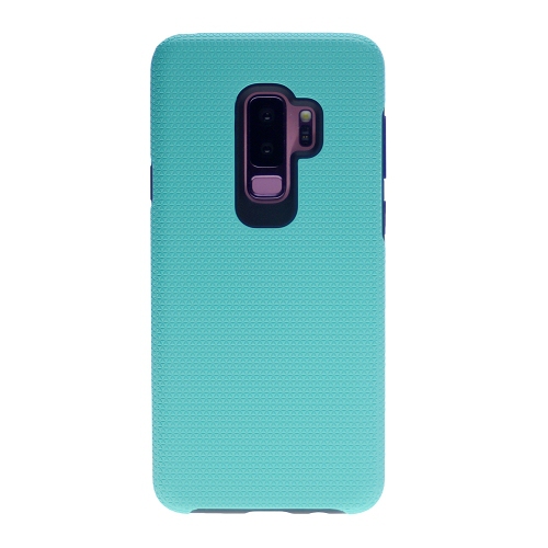 Galaxy S9 Triangle Designed Dual Layer Hybrid Case, Teal