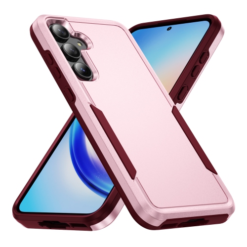 TopSave – Étui mince, léger, robuste et protecteur Armor pour Samsung Galaxy A35 5G 6,6 po, rose, nouveau style Matt Polish PC+TPU 2 en 1