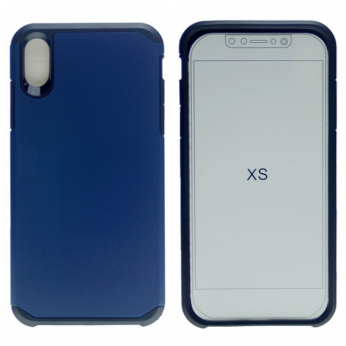 IphoneX/XS Matt Dual Layer Hybrid Case, Navy Blue
