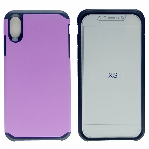 Coque hybride double couche Matt pour IphoneX / XS, violet