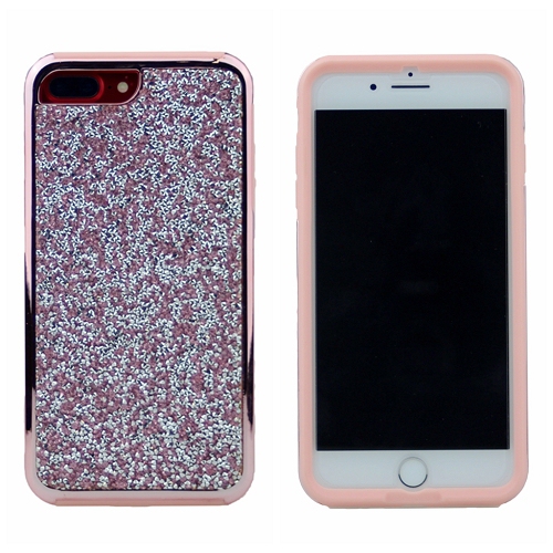 Iphone 7/8 Plus Shinny Dual Layer Hybrid Case, Pink