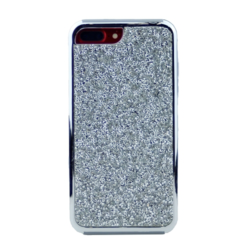 CC  Iphone 7/8 Shinny Dual Layer Hybrid Case In Silver