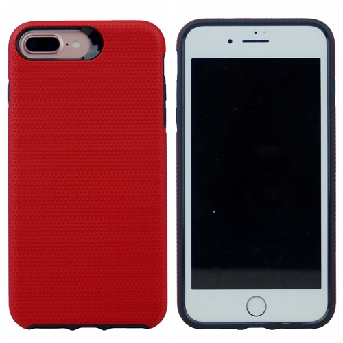 Étui hybride double couche triangulaire pour iPhone 6/7/8, rouge