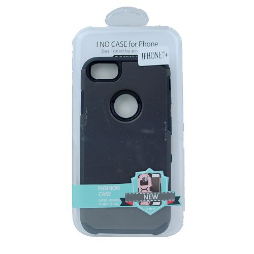 SOLDE FINAL! Matt – Étui hybride double couche pour iPhone 6 plus, iPhone 7 plus et iPhone 8 plus, gris