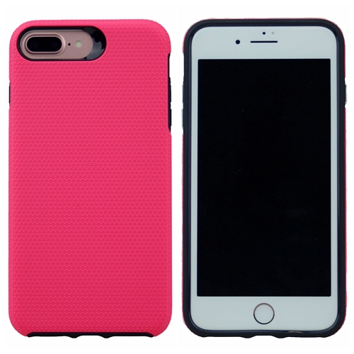 TopSave – Étui hybride triangulaire double couche pour iPhone 6 plus, iPhone 7 plus et iPhone 8 plus, rose