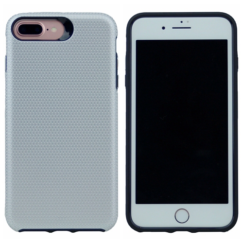 Coque hybride double couche conçue pour Iphone 6/7/8 Plus, argent
