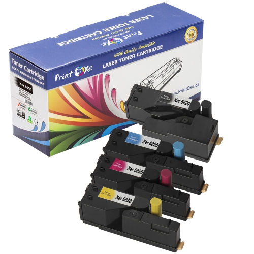 PRINTOXE® Compatible Set of Toners for Xerox 6020 / 6022 / 6025 / 6027 Compete Set ; Black, Cyan Magenta, & Yellow