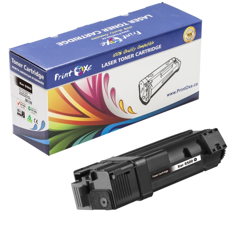 PRINTOXE® 6500 / 106R01597 Compatible 4 Toners Complete Set; Black, Cyan, Magenta, & Yellow for Xerox Phaser 6500 & WorkCentre 6505