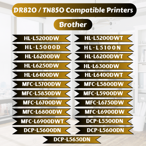 TN850 CARTOUCHES DE TONER COMPATIBLES 2 POUR BROTHER L5500DN L5600DN L5650DN L5000 deniers L5100DN L5200DW L5200DWT L6200DW L6200DWT L6250DW