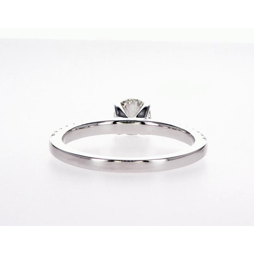 14K Bague de Fiançaille Coupe Ronde en Diamants - Taille 6