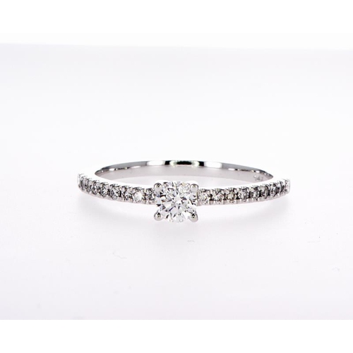 MYDIAMOND  14K Bridal Engagement Round-Cut 0.39Ctw Diamond Ring- Size 8 In Multicolor