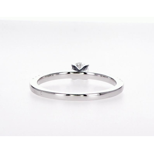 14K Bridal Engagement Round-Cut 0.39Ctw Diamond Ring- Size 8