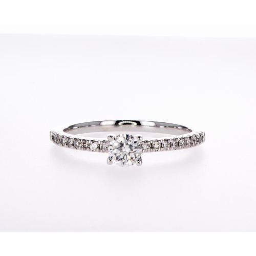 MYDIAMOND  14K Bridal Engagement Round-Cut 0.45Ctw Diamond Ring- Size 5 In Multicolor