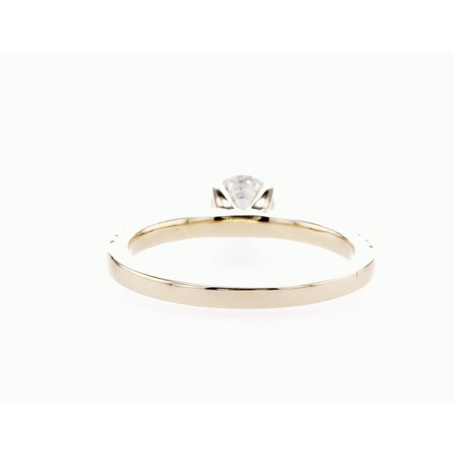 14K Bridal Engagement Round-Cut 0.68Ctw Diamond Ring- Size 5