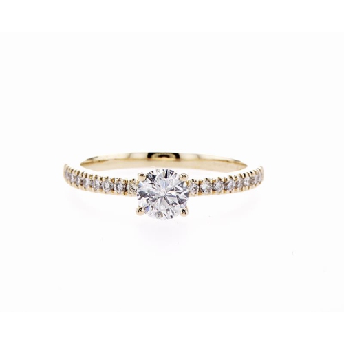 MYDIAMOND  14K Bridal Engagement Round-Cut 0.68Ctw Diamond Ring- Size 7 In Multicolor