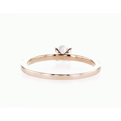 14K Bridal Engagement Round-Cut 0.45Ctw Diamond Ring- Size 6