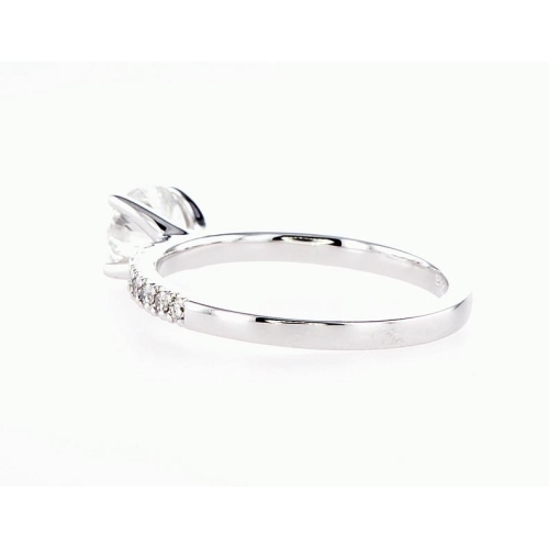 14K Bridal Engagement Round-Cut 0.89Ctw Diamond Ring- Size 5