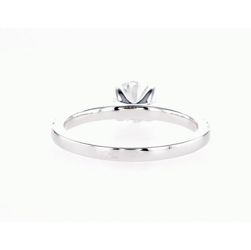 14K Bridal Engagement Round-Cut 0.89Ctw Diamond Ring- Size 5