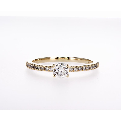 MYDIAMOND  14K Bridal Engagement Round-Cut 0.45Ctw Diamond Ring- Size 7 In Multicolor