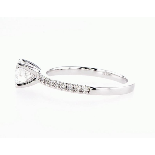 14K Bridal Engagement Round-Cut 0.89Ctw Diamond Ring- Size 6