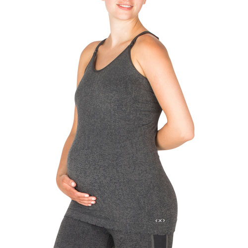 Modern Eternity Hannah Active Nursing Tank Top - Large - Grey Jacquard