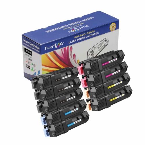 PRINTOXE® 6500 / 106R01597 ; Compatible 2 Sets plus Black of 9 Toner Cartridges ; 3 Black, 2 Cyan, 2 Magenta, & 2 Yellow for Xerox Phaser 6500 &