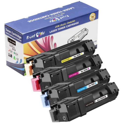 PRINTOXE® 6500 / 106R01597 ; Compatible 2 Sets plus Black of 9 Toner Cartridges ; 3 Black, 2 Cyan, 2 Magenta, & 2 Yellow for Xerox Phaser 6500 &