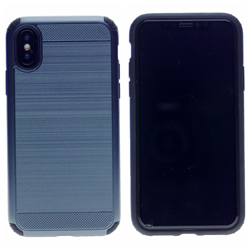 Blushed Texture Hard Cover Case For Iphone X(10) or Iphone XS, Navy Blue