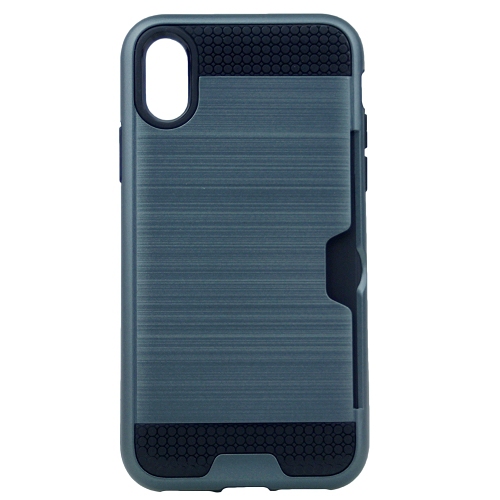 CC  Blush W/card Slot Hard Cover Case for Iphone X(10) Or Iphone Xs In Navy Blue