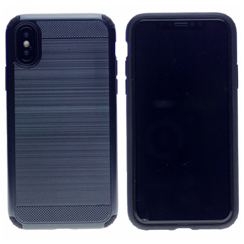 Iphone XS Max Blushed Texture Hard Cover Case, Black