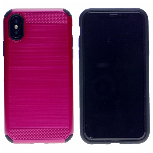 Iphone XS Max Blushed Texture Hard Cover Case, Hot Pink