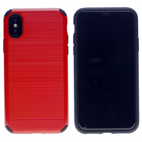 Iphone XS Max Blushed Texture Hard Cover Case, Red