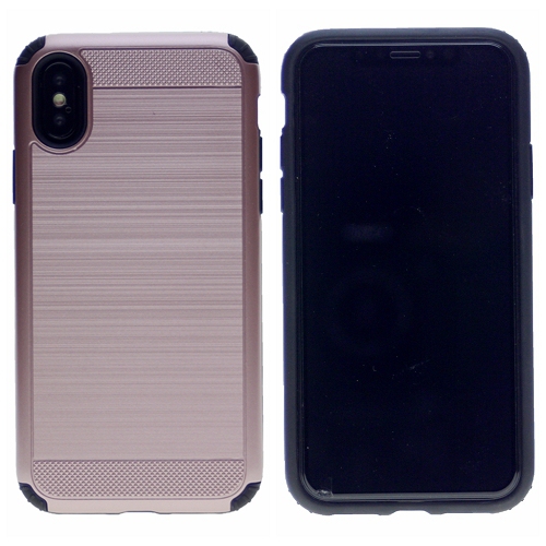 Iphone XS Max Blushed Texture Hard Cover Case, Rose Gold